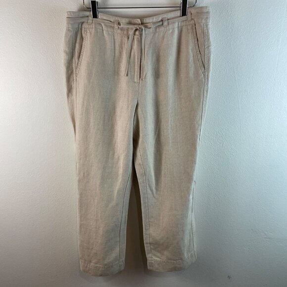 Charter Club Linen Capri Length Pants Size 16 - Picture 1 of 10